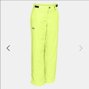 Neon Yellow Under Armour Snow/Ski Pant
